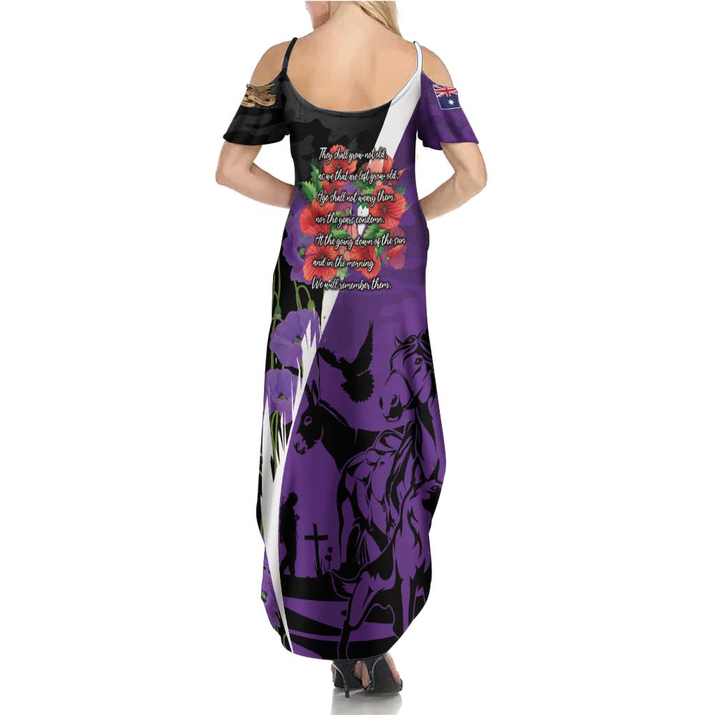 Australia ANZAC Day Family Matching Summer Maxi Dress and Hawaiian Shirt Animals of War - Lest We Forget
