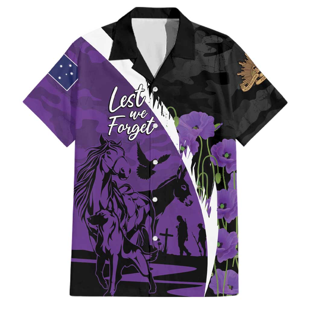 Australia ANZAC Day Family Matching Tank Maxi Dress and Hawaiian Shirt Animals of War - Lest We Forget