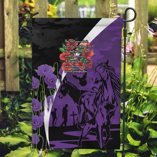 Australia ANZAC Day Garden Flag Animals of War - Lest We Forget