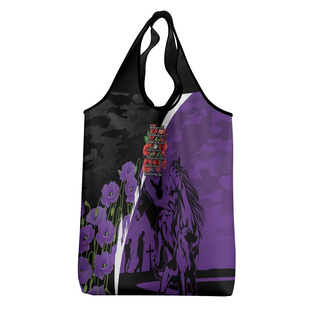 Australia ANZAC Day Grocery Bag Animals of War - Lest We Forget