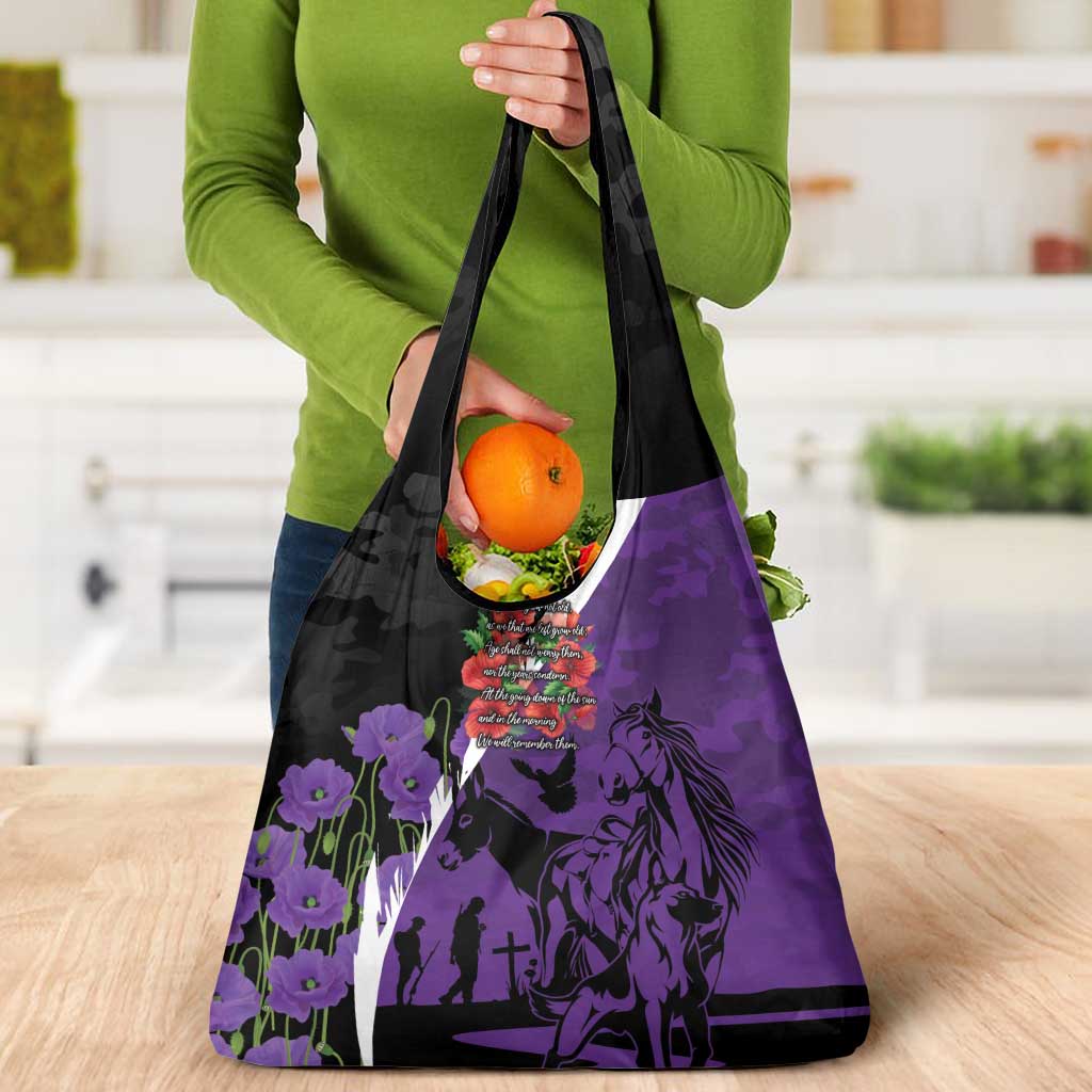 Australia ANZAC Day Grocery Bag Animals of War - Lest We Forget