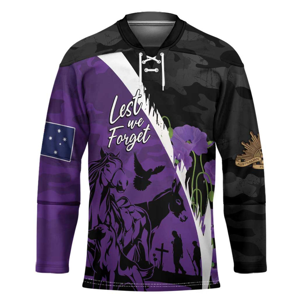 Australia ANZAC Day Hockey Jersey Animals of War - Lest We Forget