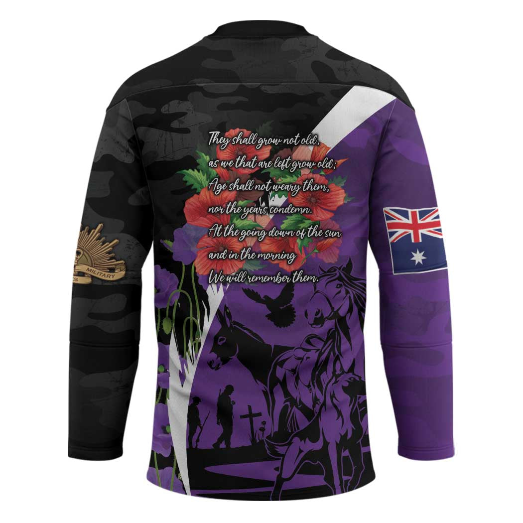 Australia ANZAC Day Hockey Jersey Animals of War - Lest We Forget