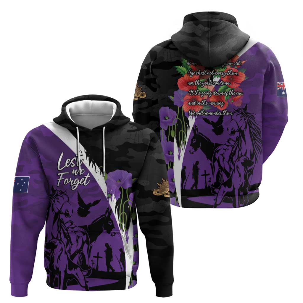 Australia ANZAC Day Hoodie Animals of War - Lest We Forget