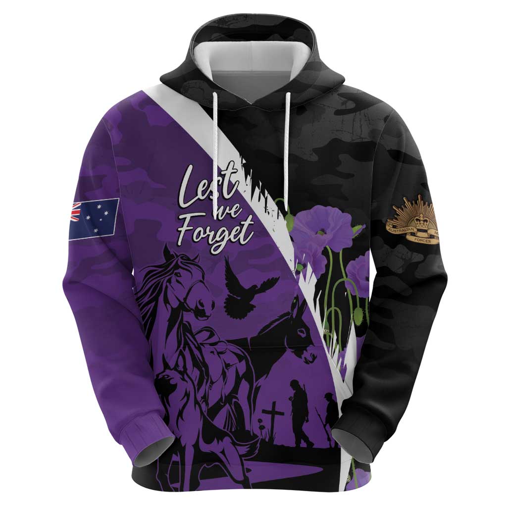 Australia ANZAC Day Hoodie Animals of War - Lest We Forget