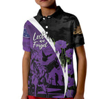 Australia ANZAC Day Kid Polo Shirt Animals of War - Lest We Forget
