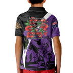 Australia ANZAC Day Kid Polo Shirt Animals of War - Lest We Forget