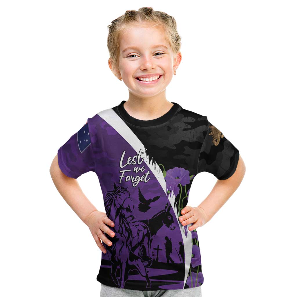Australia ANZAC Day Kid T Shirt Animals of War - Lest We Forget