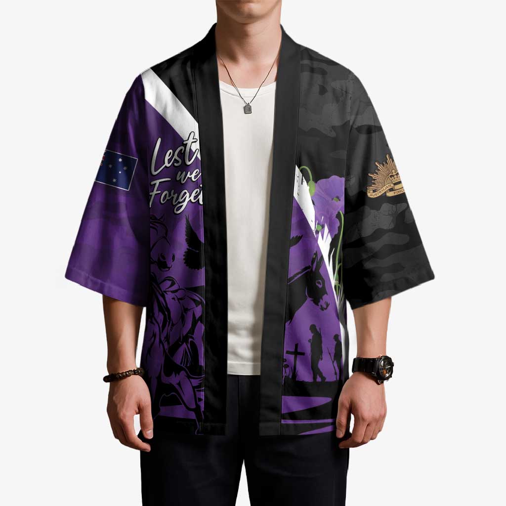 Australia ANZAC Day Kimono Animals of War - Lest We Forget