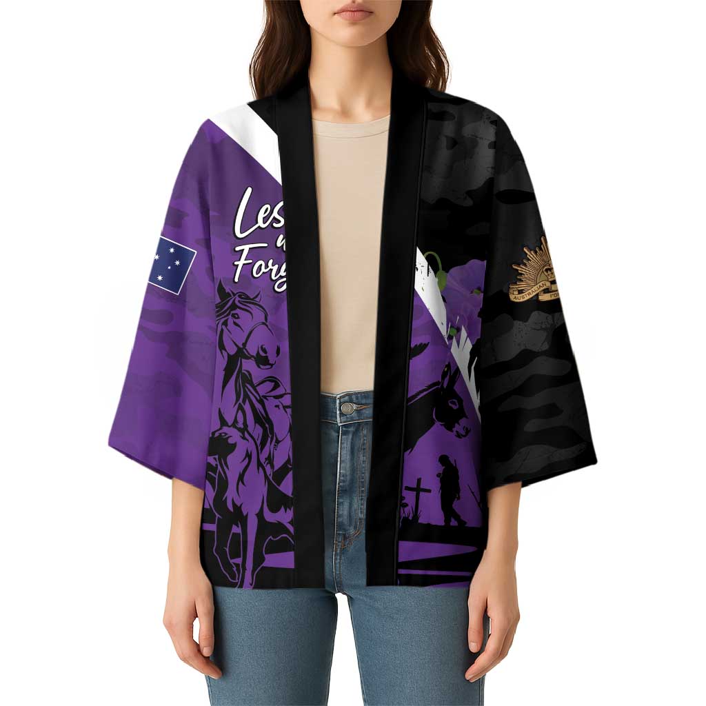 Australia ANZAC Day Kimono Animals of War - Lest We Forget