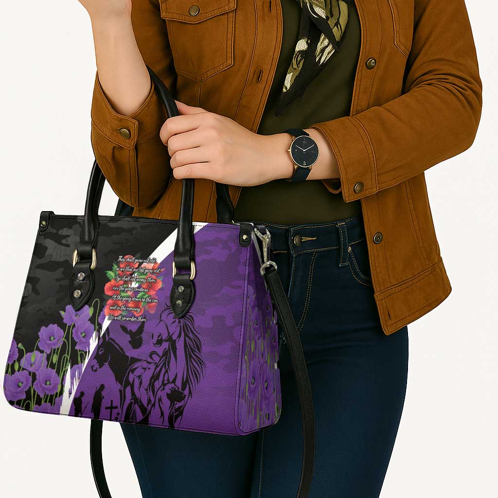 Australia ANZAC Day Leather Bag Animals of War - Lest We Forget