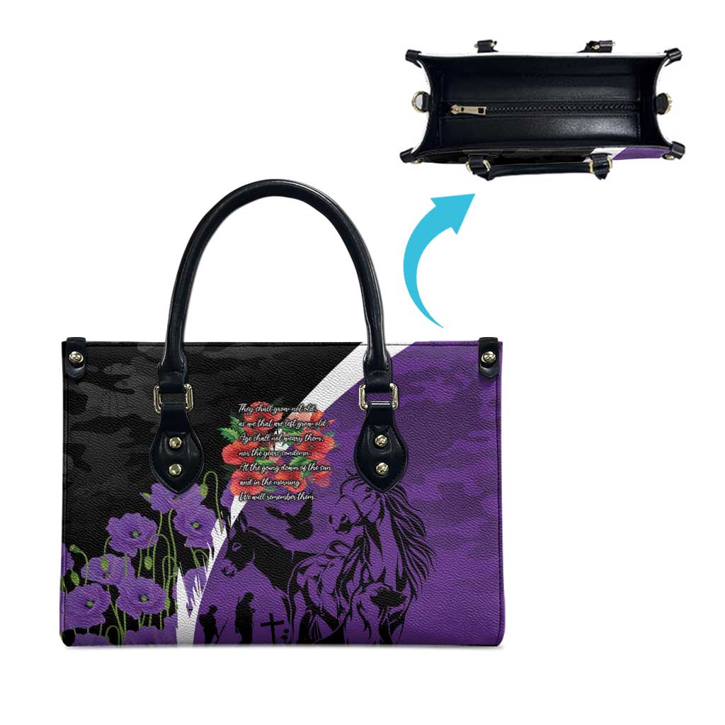 Australia ANZAC Day Leather Bag Animals of War - Lest We Forget