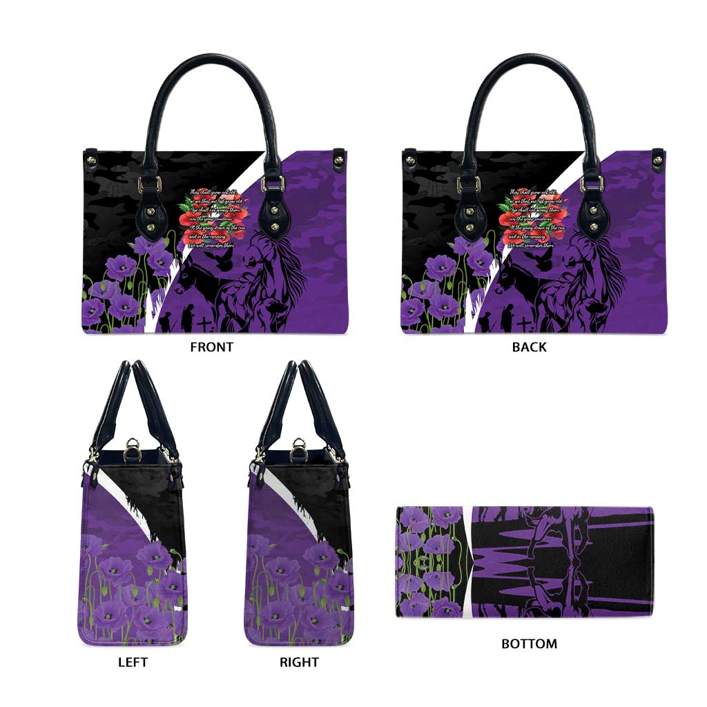 Australia ANZAC Day Leather Bag Animals of War - Lest We Forget