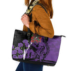 Australia ANZAC Day Leather Tote Bag Animals of War - Lest We Forget