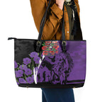 Australia ANZAC Day Leather Tote Bag Animals of War - Lest We Forget