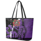 Australia ANZAC Day Leather Tote Bag Animals of War - Lest We Forget