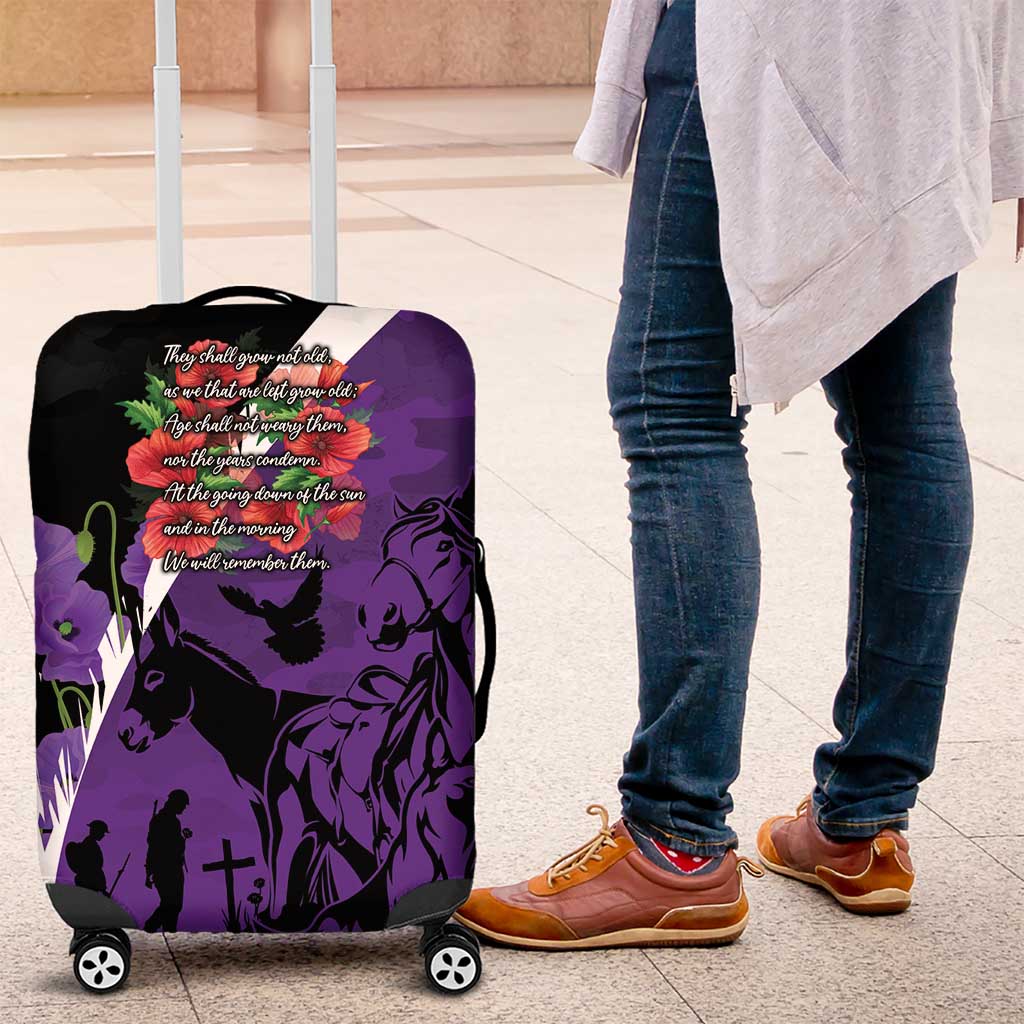 Australia ANZAC Day Luggage Cover Animals of War - Lest We Forget