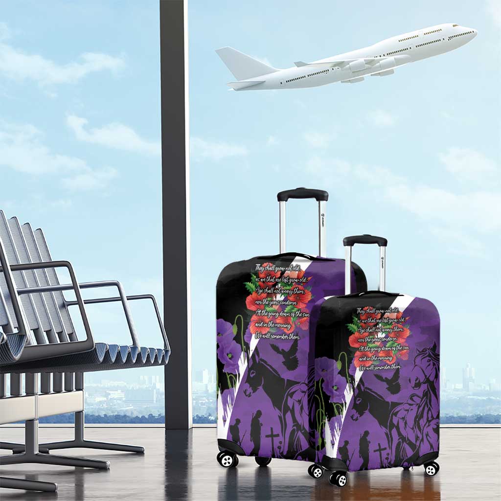 Australia ANZAC Day Luggage Cover Animals of War - Lest We Forget