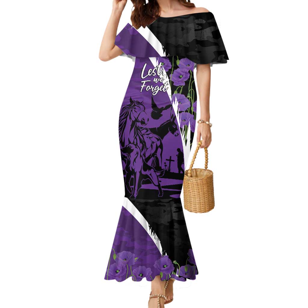 Australia ANZAC Day Mermaid Dress Animals of War - Lest We Forget