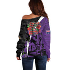 Australia ANZAC Day Off Shoulder Sweater Animals of War - Lest We Forget