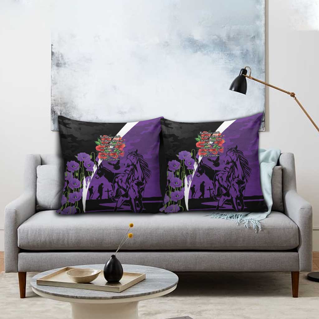 Australia ANZAC Day Pillow Cover Animals of War - Lest We Forget