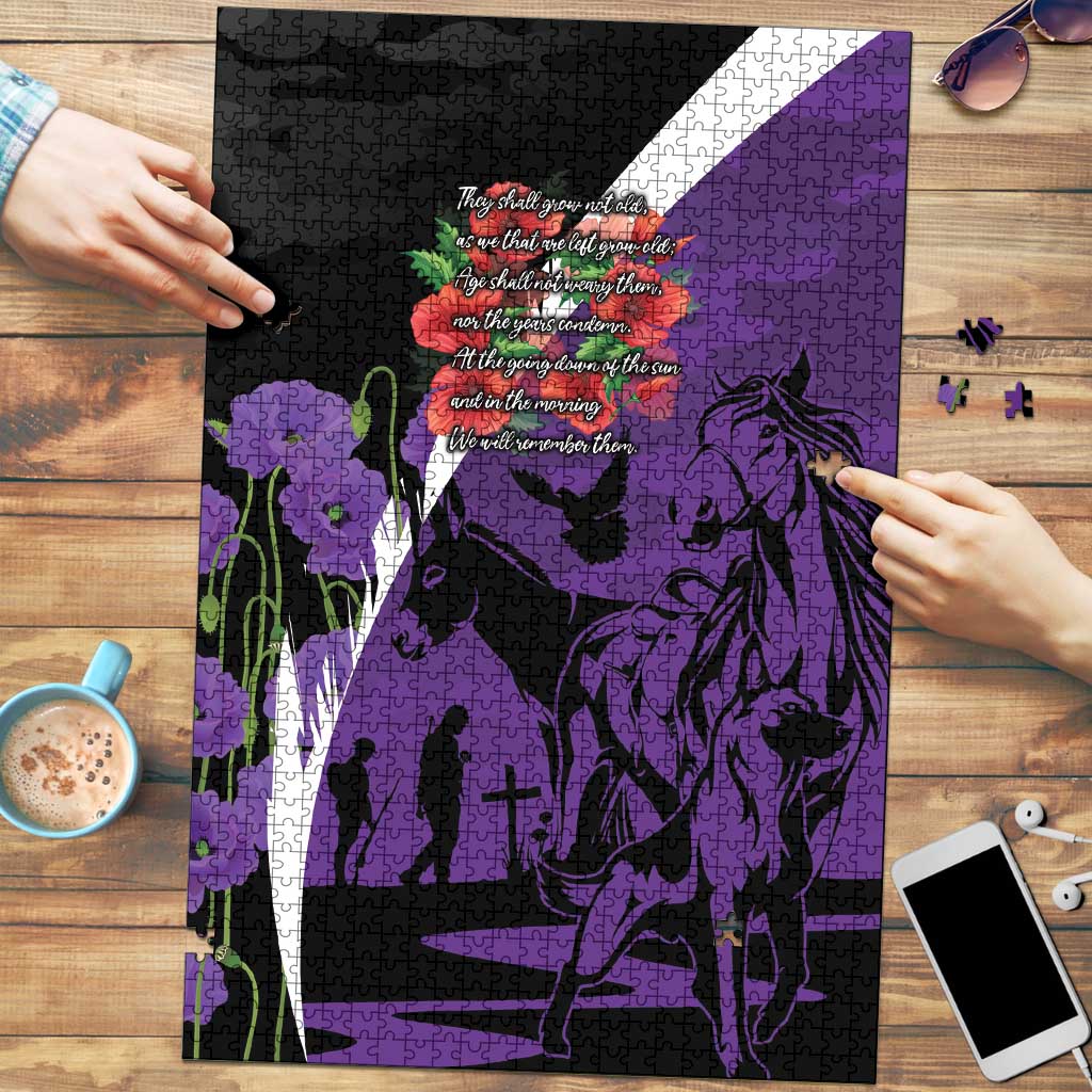 Australia ANZAC Day Puzzle Animals of War - Lest We Forget