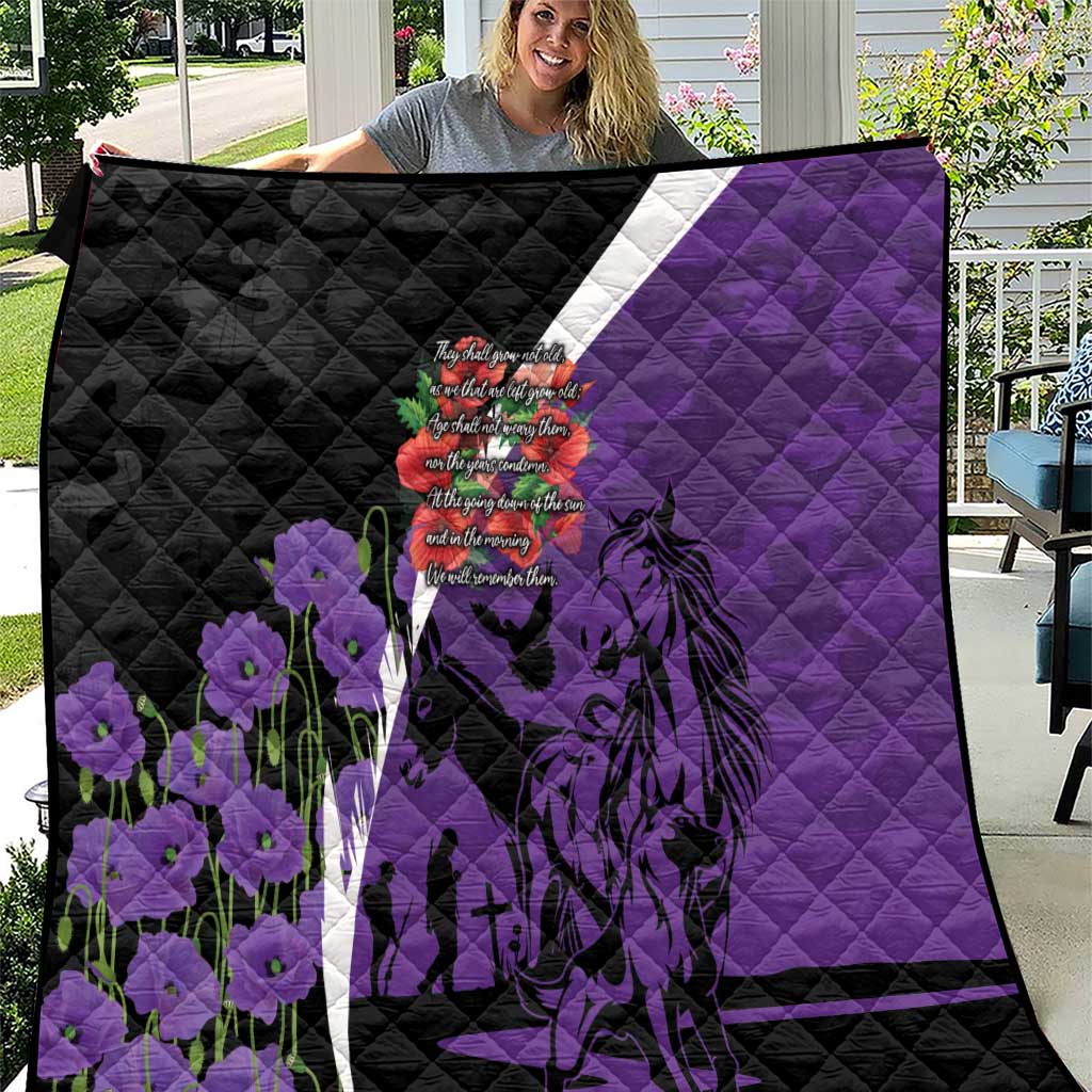Australia ANZAC Day Quilt Animals of War - Lest We Forget
