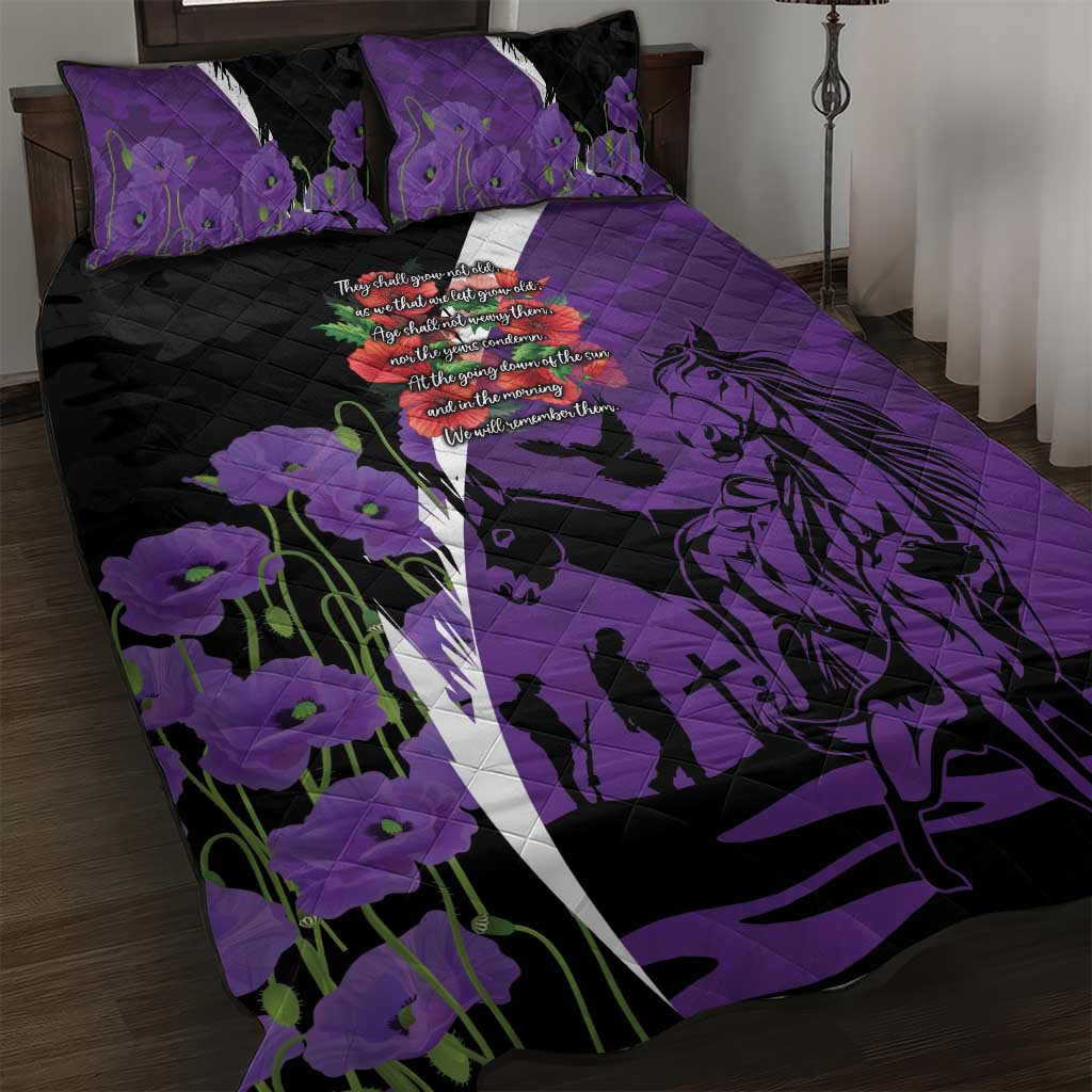 Australia ANZAC Day Quilt Bed Set Animals of War - Lest We Forget