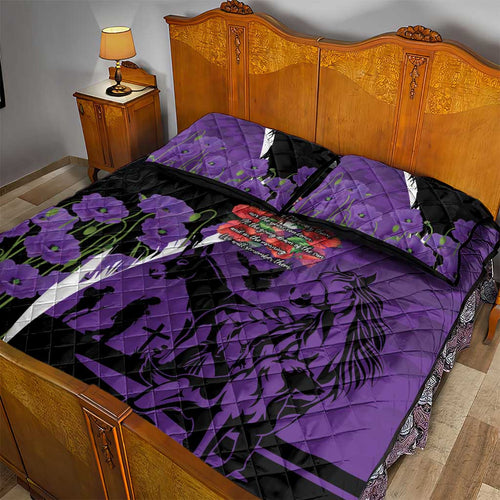 Australia ANZAC Day Quilt Bed Set Animals of War - Lest We Forget