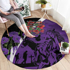 Australia ANZAC Day Round Carpet Animals of War - Lest We Forget