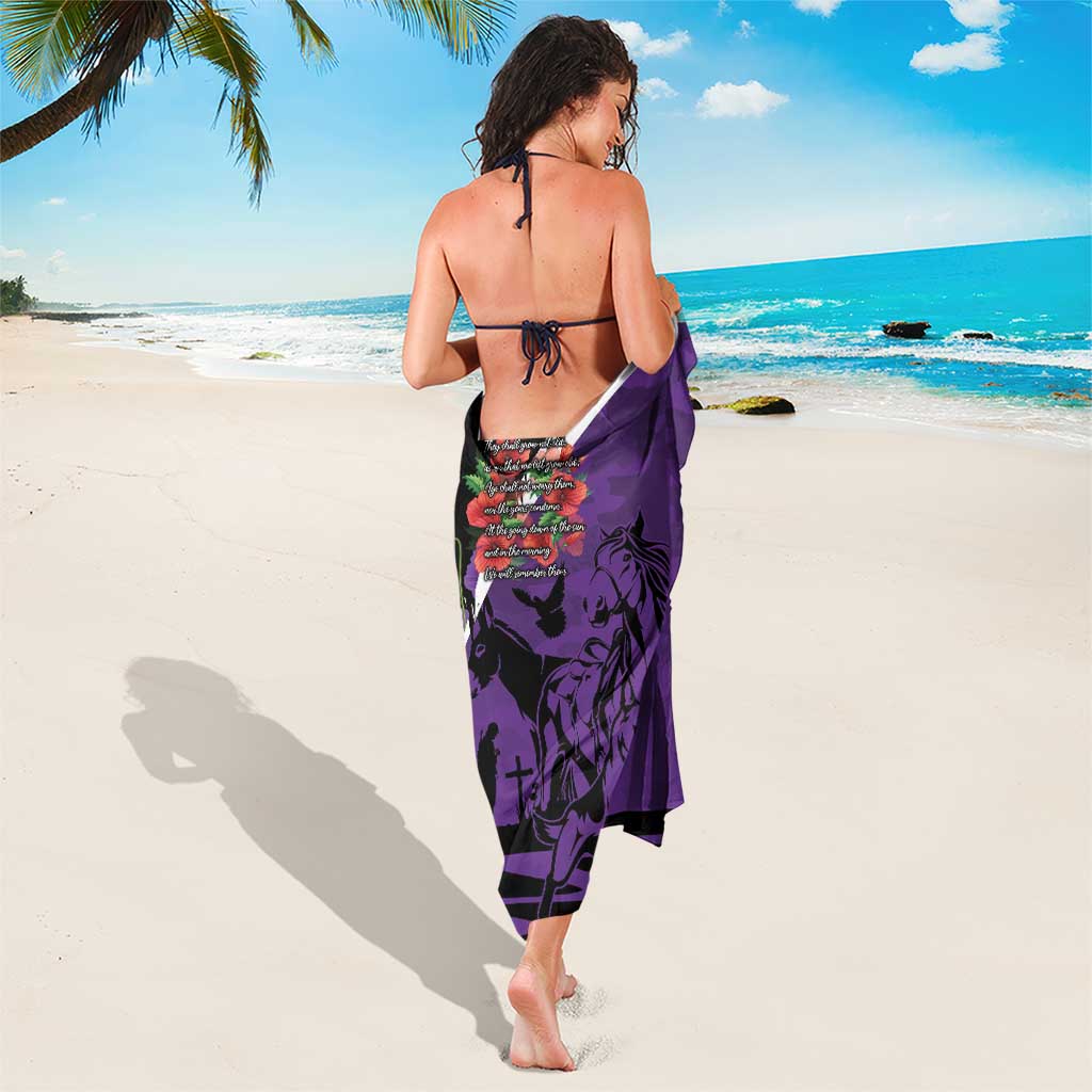 Australia ANZAC Day Sarong Animals of War - Lest We Forget