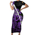 Australia ANZAC Day Short Sleeve Bodycon Dress Animals of War - Lest We Forget