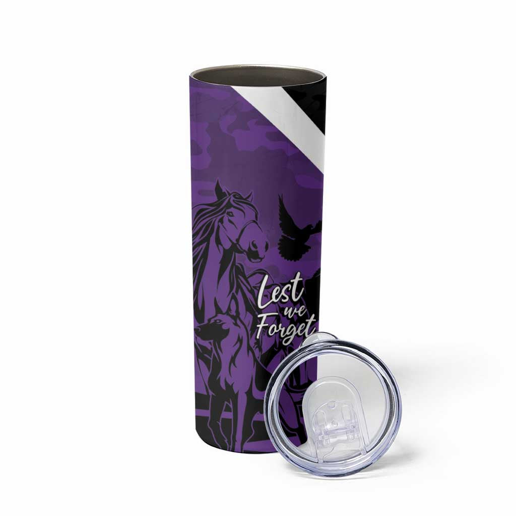 Australia ANZAC Day Skinny Tumbler Animals of War - Lest We Forget