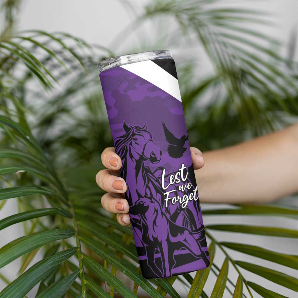 Australia ANZAC Day Skinny Tumbler Animals of War - Lest We Forget