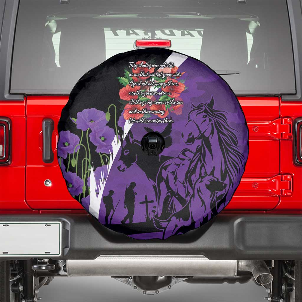 Australia ANZAC Day Spare Tire Cover Animals of War - Lest We Forget