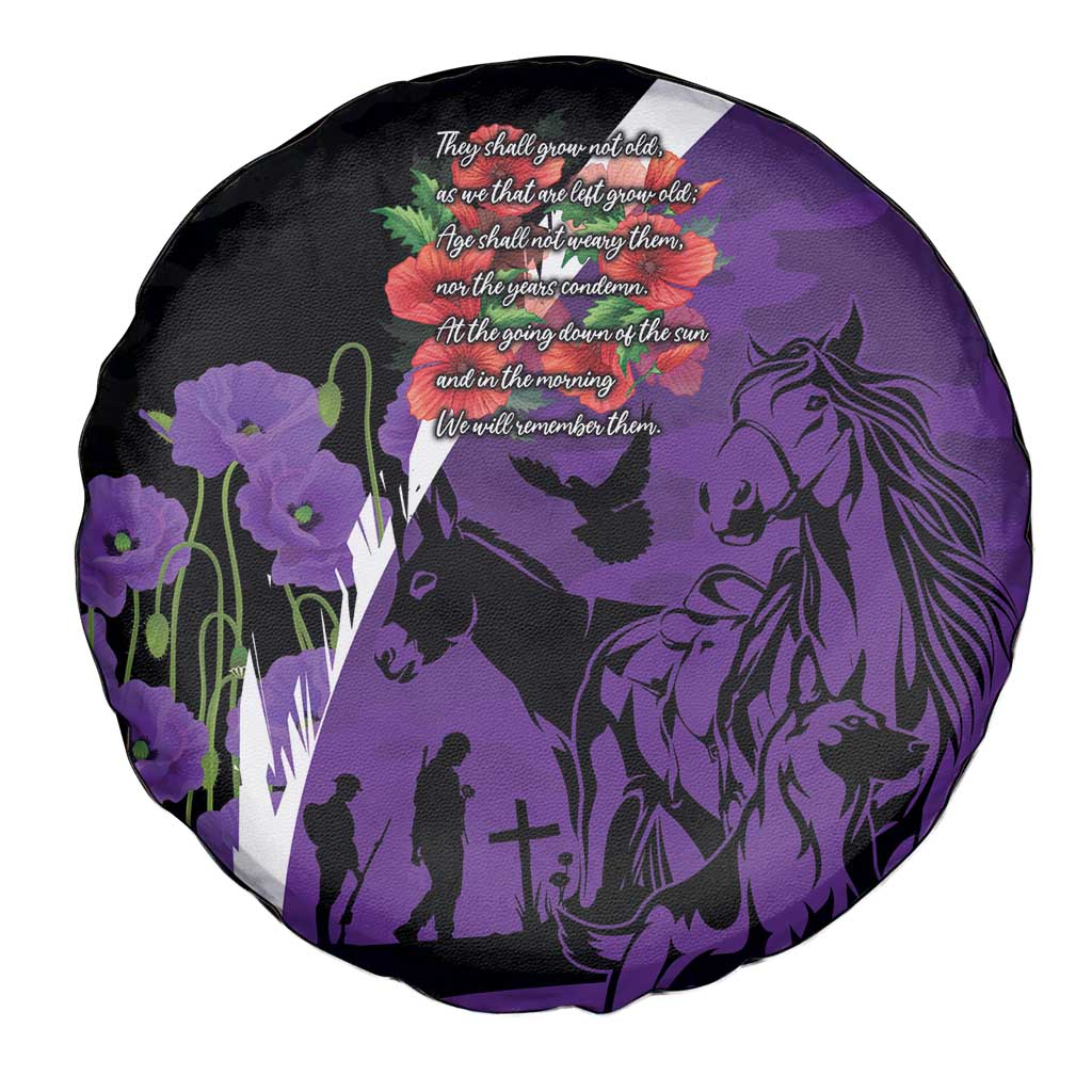 Australia ANZAC Day Spare Tire Cover Animals of War - Lest We Forget