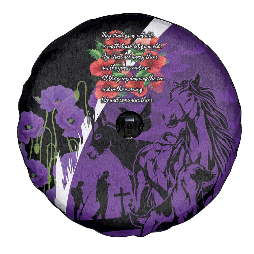 Australia ANZAC Day Spare Tire Cover Animals of War - Lest We Forget