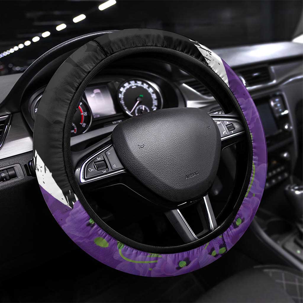Australia ANZAC Day Steering Wheel Cover Animals of War - Lest We Forget