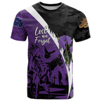 Australia ANZAC Day T Shirt Animals of War - Lest We Forget