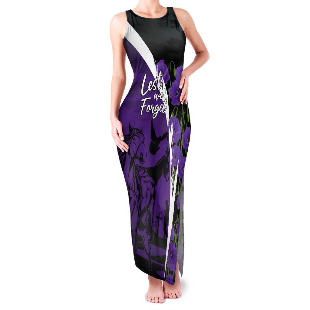 Australia ANZAC Day Tank Maxi Dress Animals of War - Lest We Forget