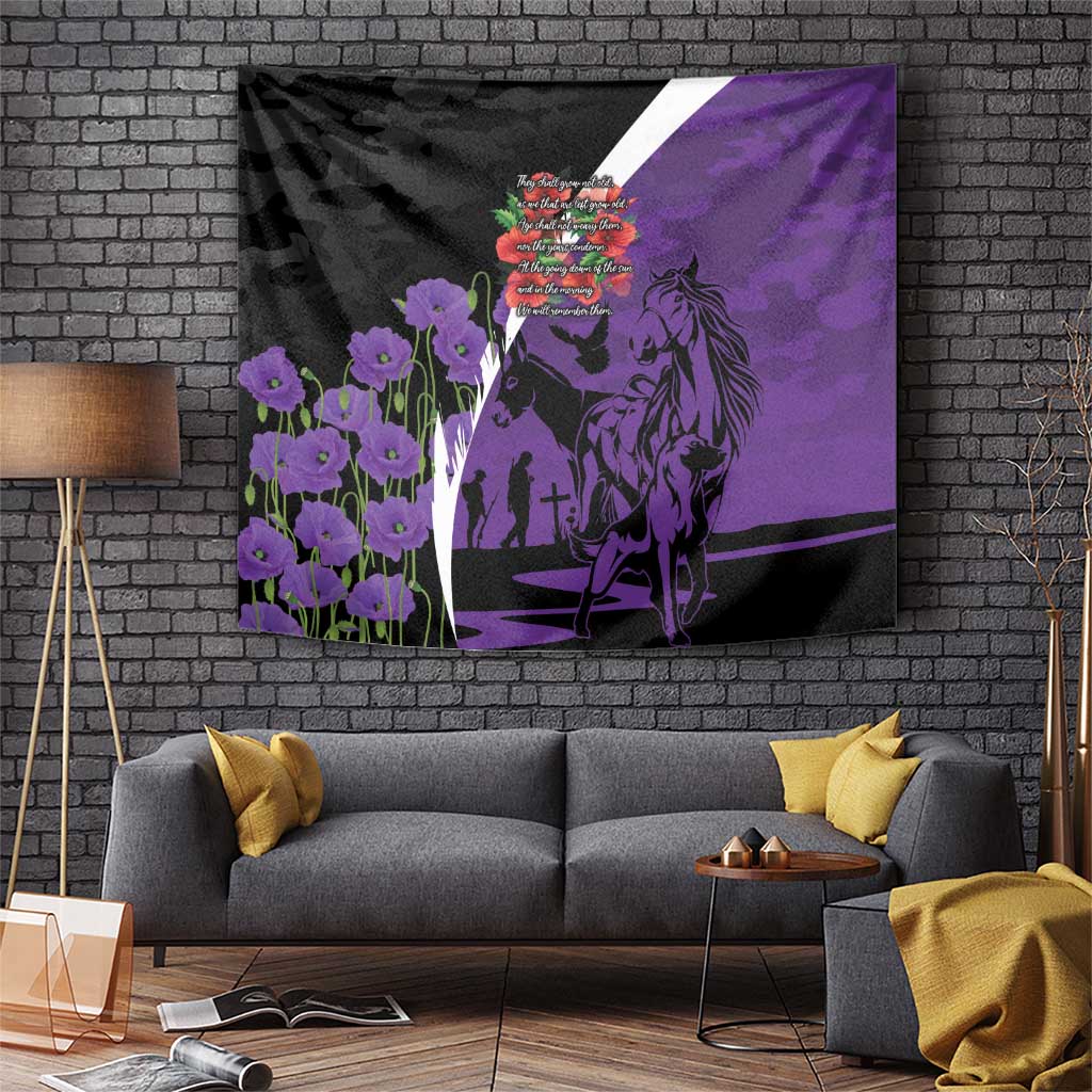 Australia ANZAC Day Tapestry Animals of War - Lest We Forget