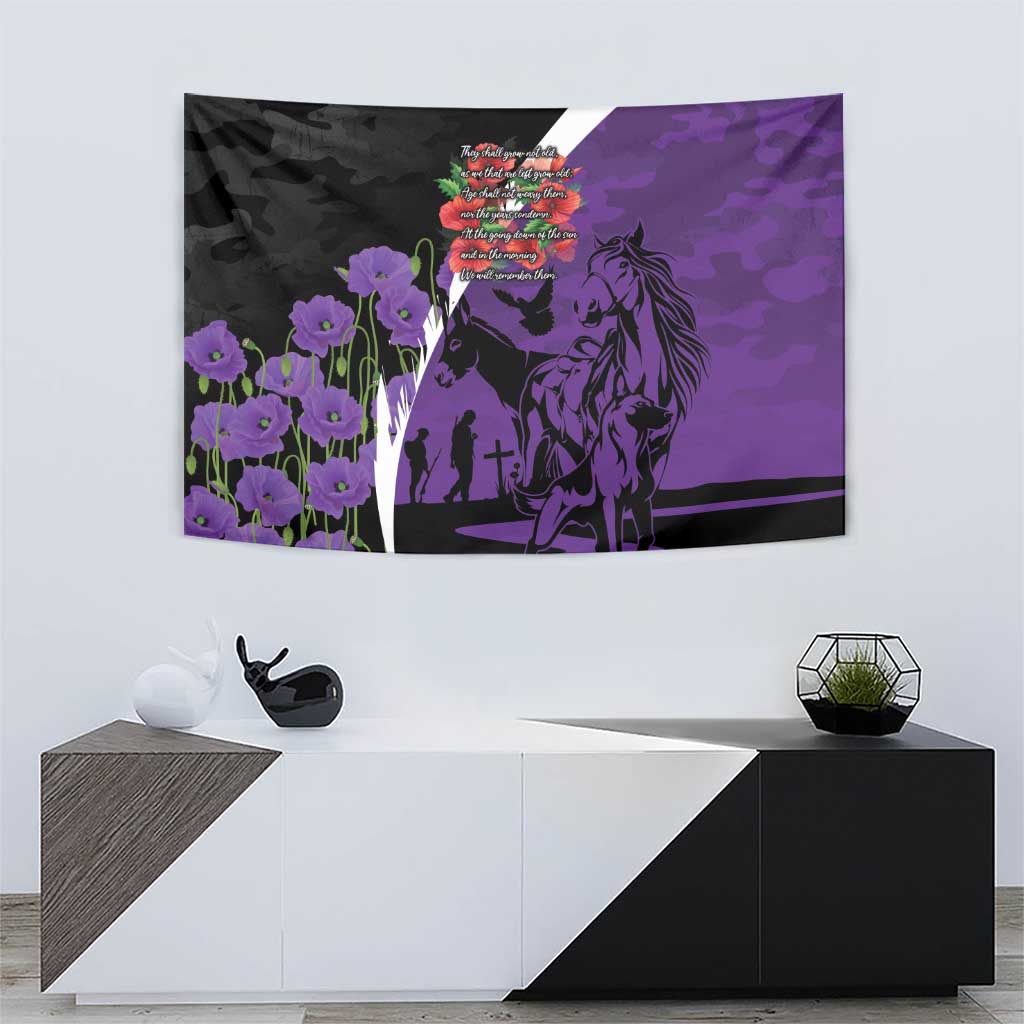 Australia ANZAC Day Tapestry Animals of War - Lest We Forget