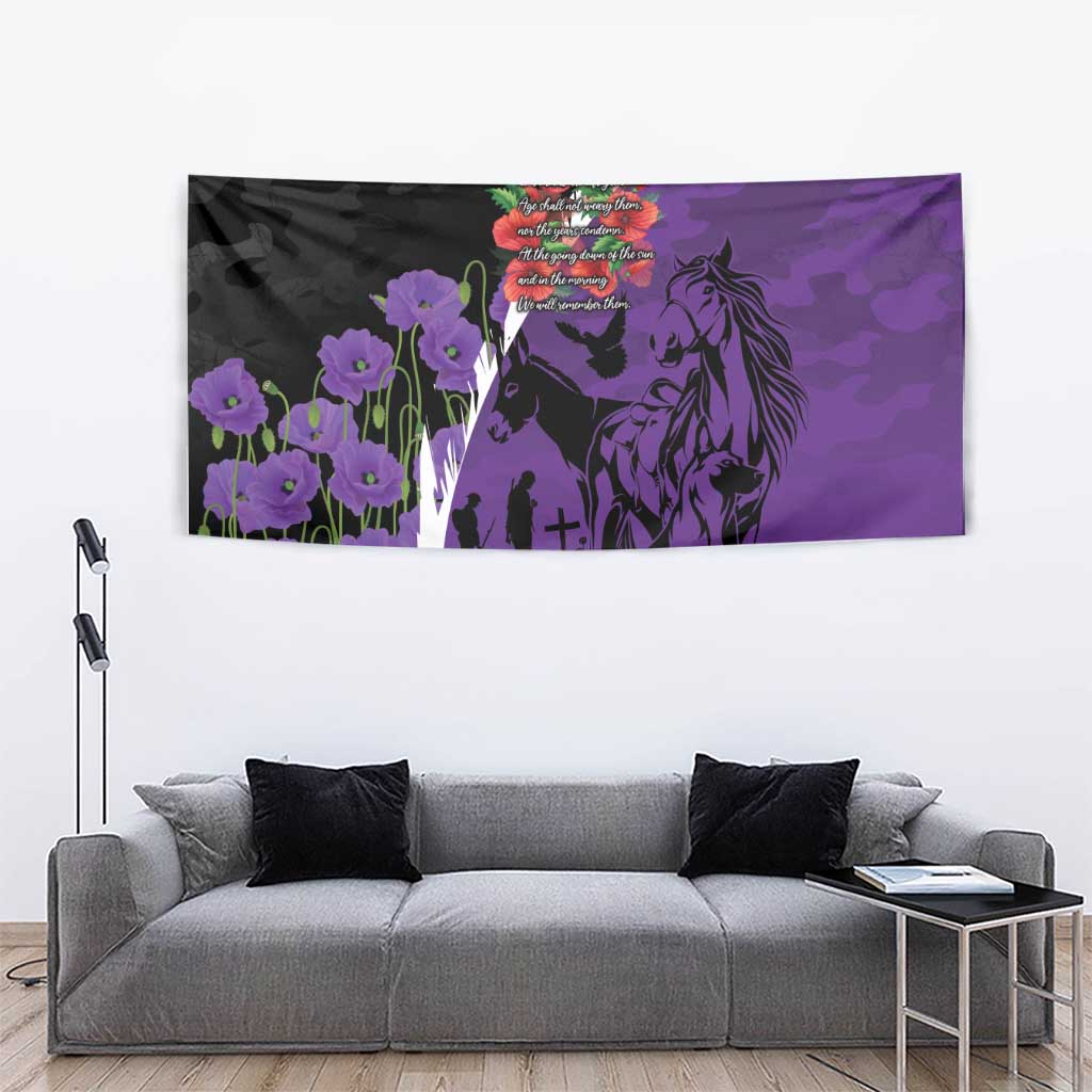 Australia ANZAC Day Tapestry Animals of War - Lest We Forget