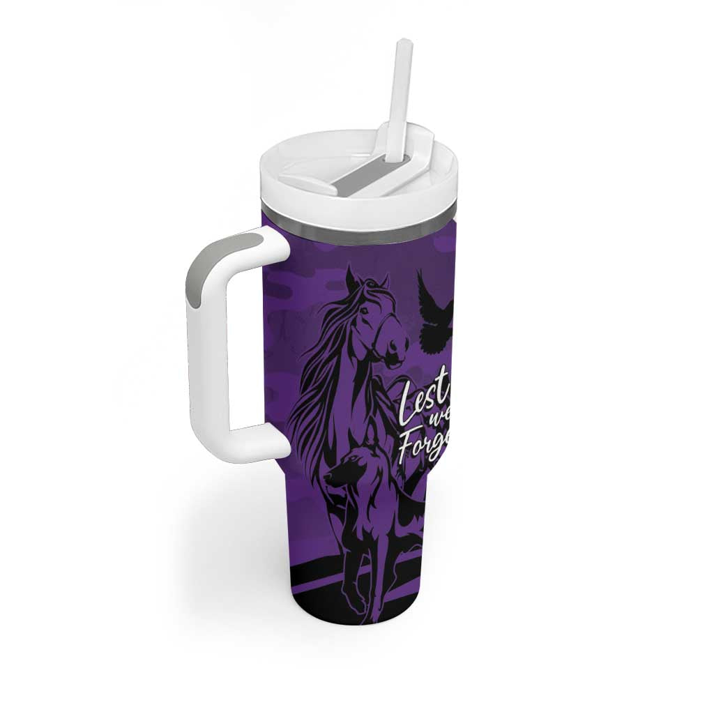 Australia ANZAC Day Tumbler With Handle Animals of War - Lest We Forget