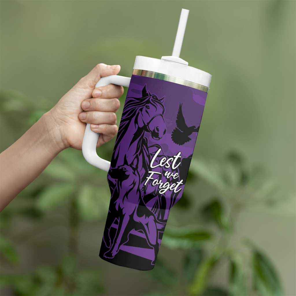 Australia ANZAC Day Tumbler With Handle Animals of War - Lest We Forget