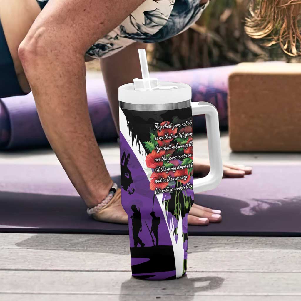 Australia ANZAC Day Tumbler With Handle Animals of War - Lest We Forget