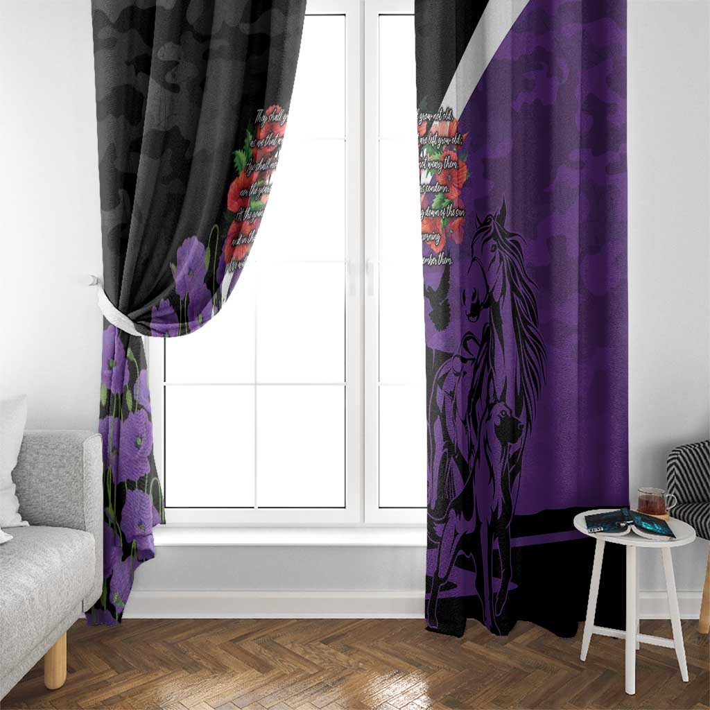 Australia ANZAC Day Window Curtain Animals of War - Lest We Forget