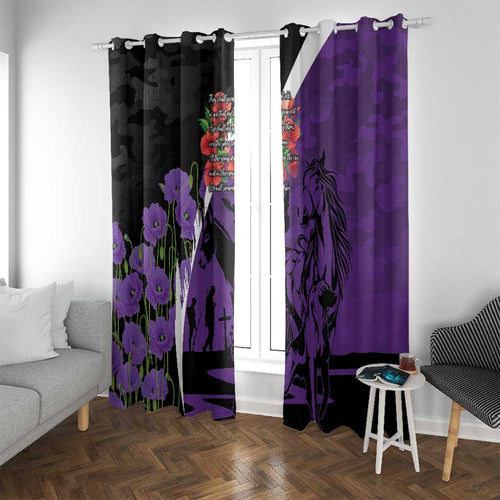 Australia ANZAC Day Window Curtain Animals of War - Lest We Forget