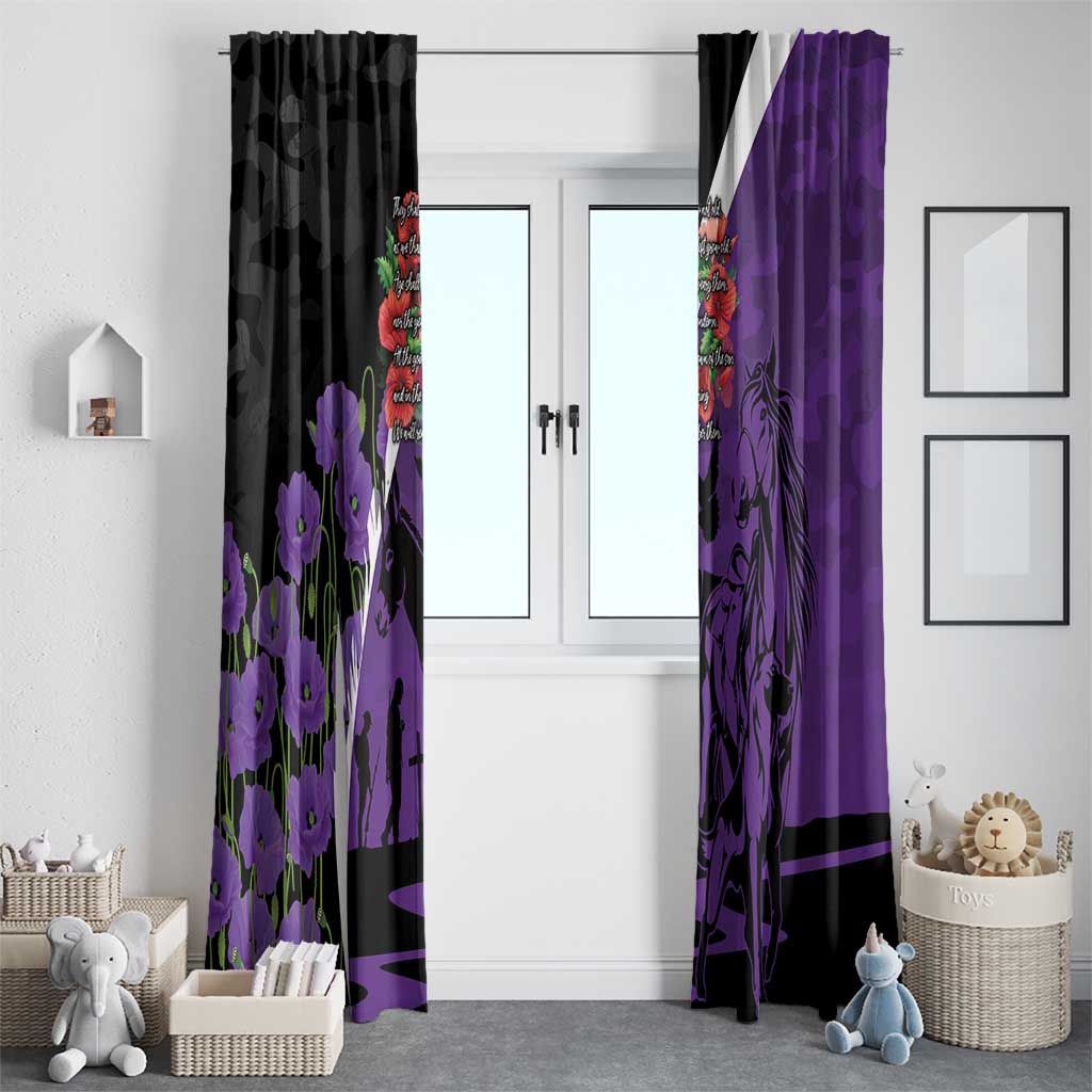 Australia ANZAC Day Window Curtain Animals of War - Lest We Forget