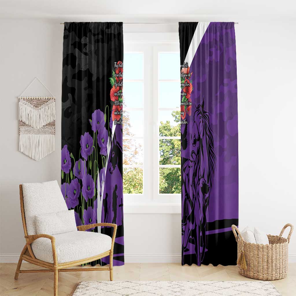 Australia ANZAC Day Window Curtain Animals of War - Lest We Forget